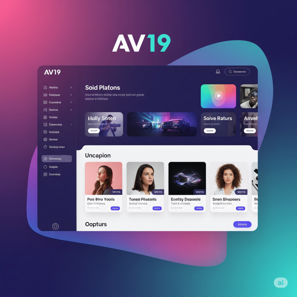 AV19 플랫폼의 홈페이지